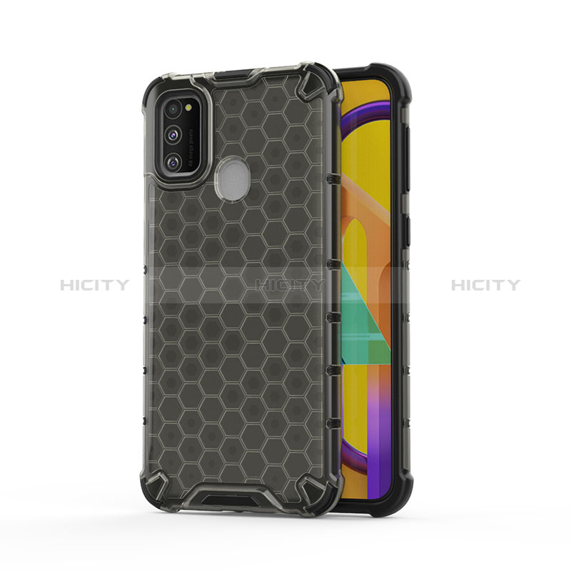 Custodia Silicone Trasparente Laterale 360 Gradi Cover AM1 per Samsung Galaxy M30s Nero