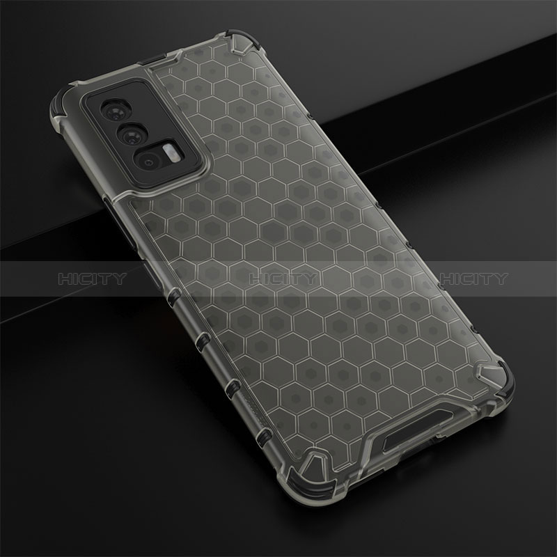 Custodia Silicone Trasparente Laterale 360 Gradi Cover AM1 per Vivo iQOO 7 India 5G Nero