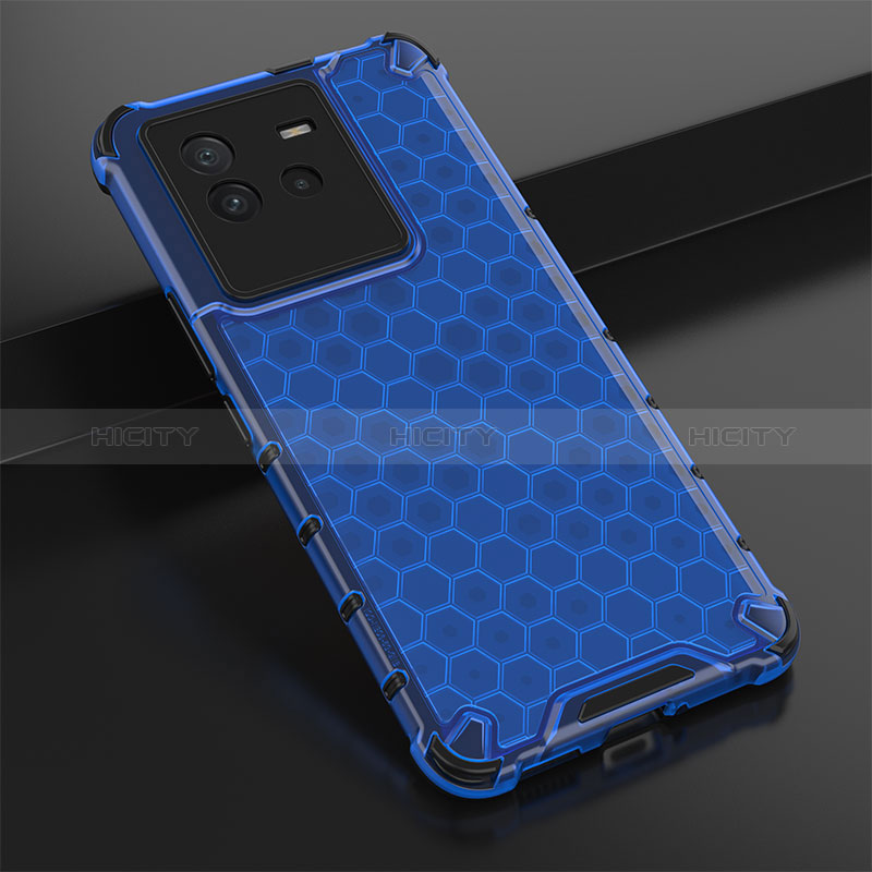 Custodia Silicone Trasparente Laterale 360 Gradi Cover AM1 per Vivo iQOO Neo6 5G Blu