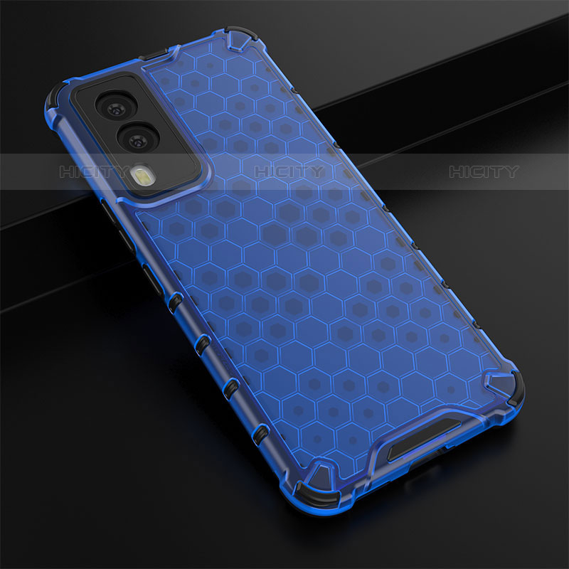 Custodia Silicone Trasparente Laterale 360 Gradi Cover AM1 per Vivo V21e 5G Blu