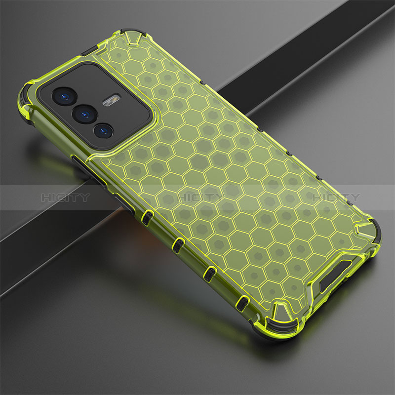 Custodia Silicone Trasparente Laterale 360 Gradi Cover AM1 per Vivo V23 5G Verde