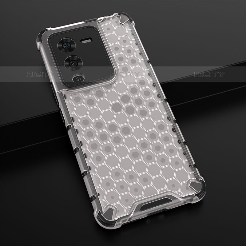 Custodia Silicone Trasparente Laterale 360 Gradi Cover AM1 per Vivo V25 Pro 5G Bianco