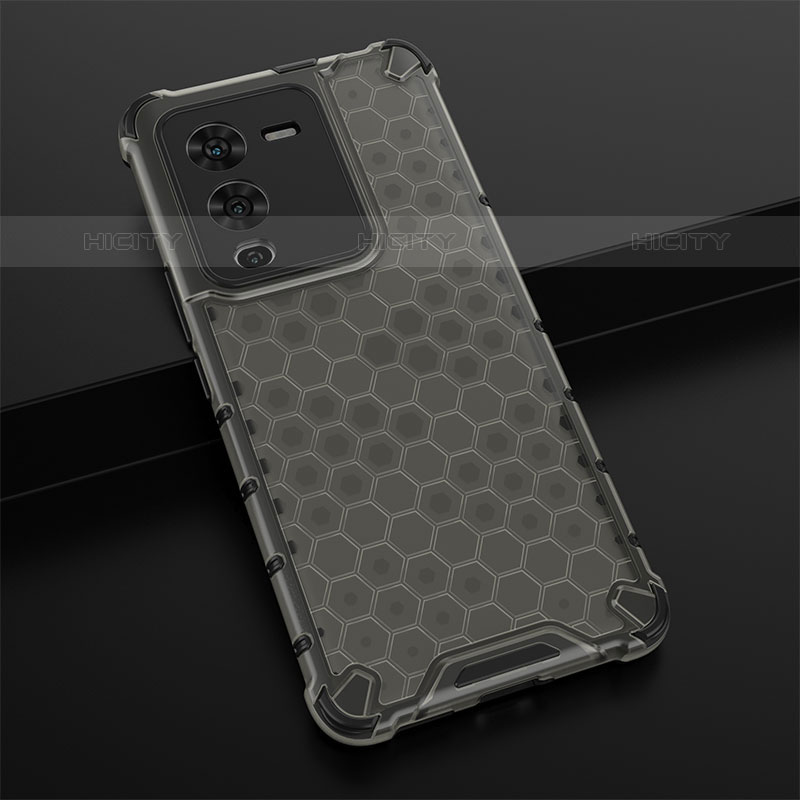 Custodia Silicone Trasparente Laterale 360 Gradi Cover AM1 per Vivo V25 Pro 5G Nero