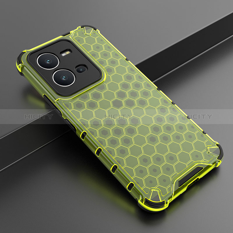 Custodia Silicone Trasparente Laterale 360 Gradi Cover AM1 per Vivo V25e Verde