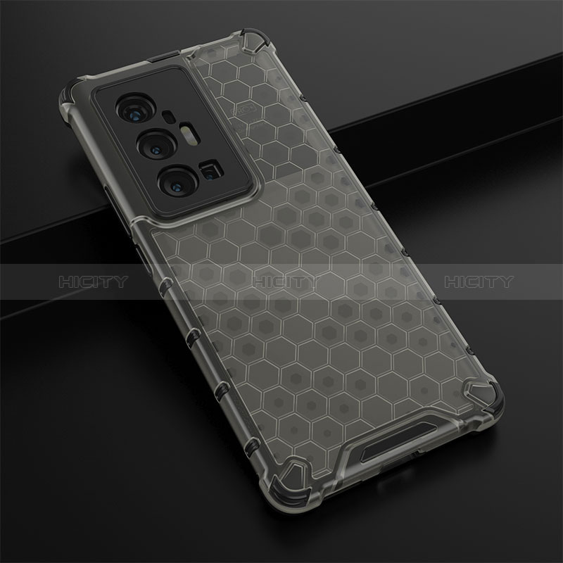 Custodia Silicone Trasparente Laterale 360 Gradi Cover AM1 per Vivo X70 Pro+ Plus 5G Nero