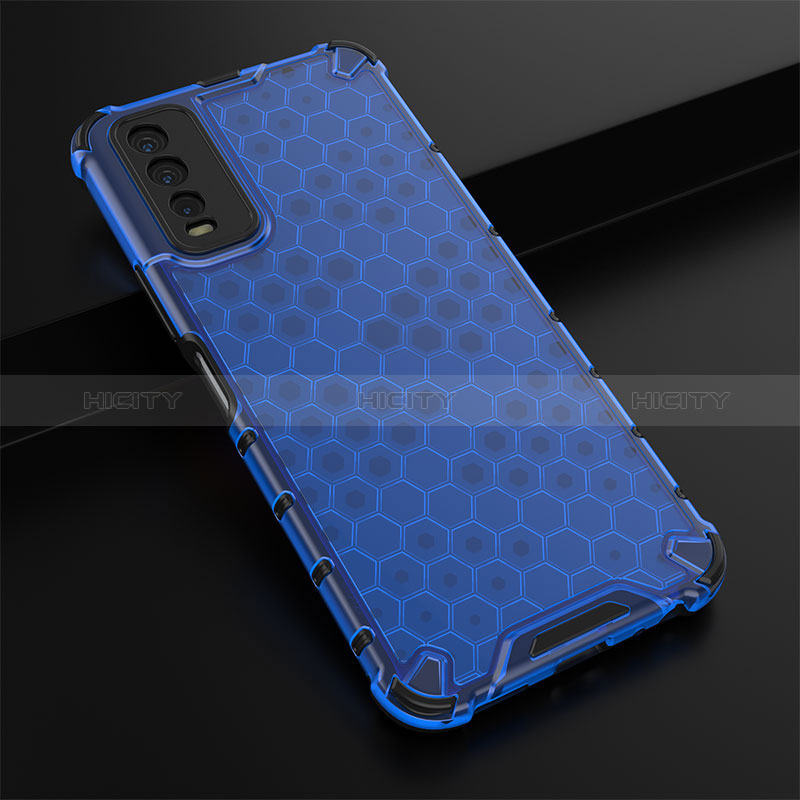 Custodia Silicone Trasparente Laterale 360 Gradi Cover AM1 per Vivo Y11s Blu