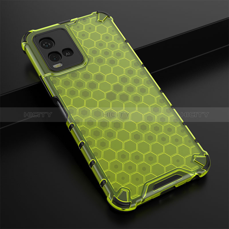 Custodia Silicone Trasparente Laterale 360 Gradi Cover AM1 per Vivo Y21 Verde