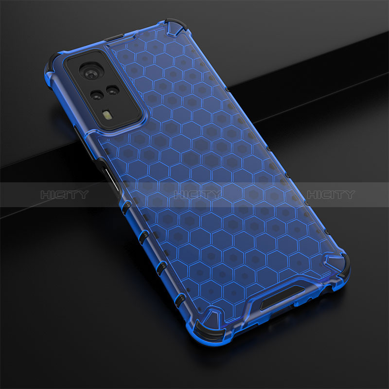 Custodia Silicone Trasparente Laterale 360 Gradi Cover AM1 per Vivo Y51 (2021) Blu