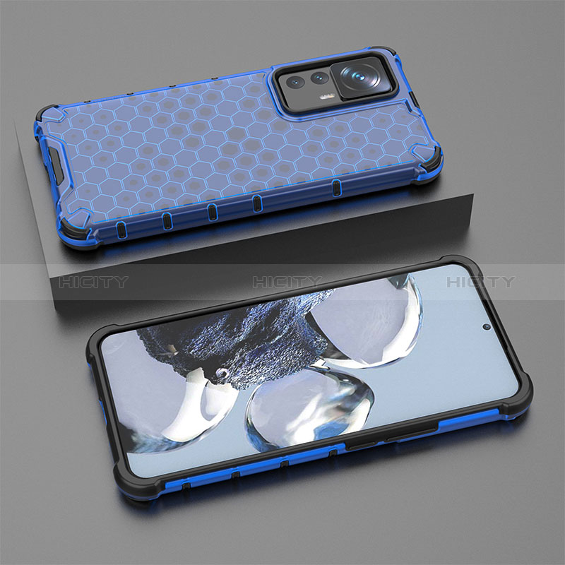 Custodia Silicone Trasparente Laterale 360 Gradi Cover AM1 per Xiaomi Mi 12T 5G Blu