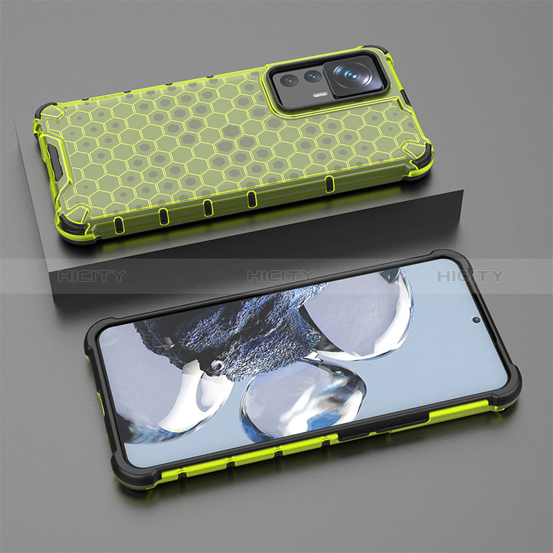 Custodia Silicone Trasparente Laterale 360 Gradi Cover AM1 per Xiaomi Mi 12T Pro 5G Verde