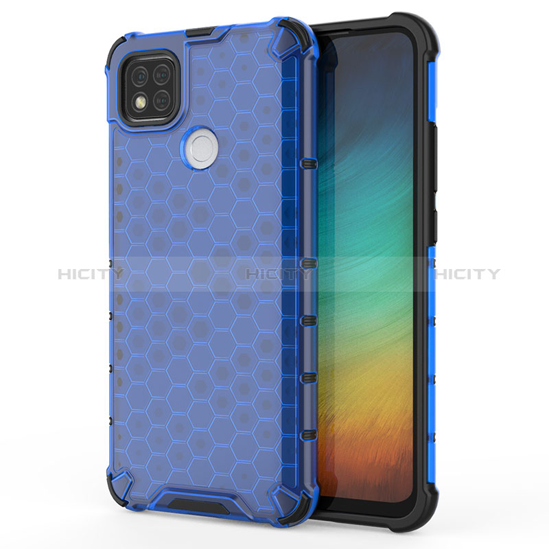 Custodia Silicone Trasparente Laterale 360 Gradi Cover AM1 per Xiaomi POCO C3 Blu