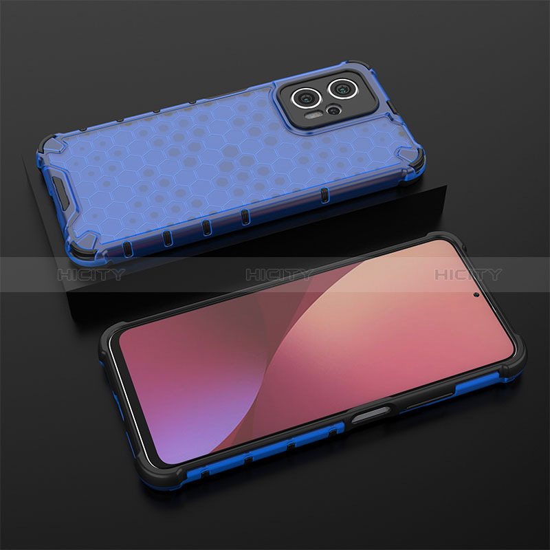 Custodia Silicone Trasparente Laterale 360 Gradi Cover AM1 per Xiaomi Poco X4 GT 5G Blu