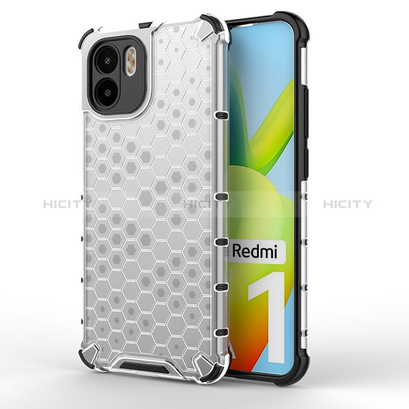 Custodia Silicone Trasparente Laterale 360 Gradi Cover AM1 per Xiaomi Redmi A2 Plus Bianco