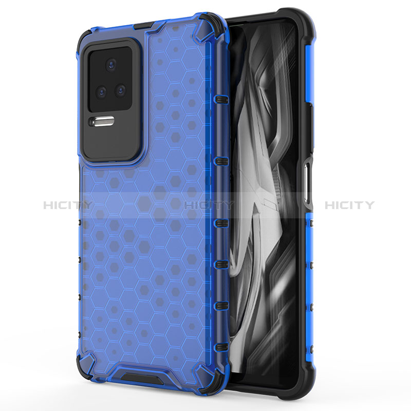 Custodia Silicone Trasparente Laterale 360 Gradi Cover AM1 per Xiaomi Redmi K50 5G Blu