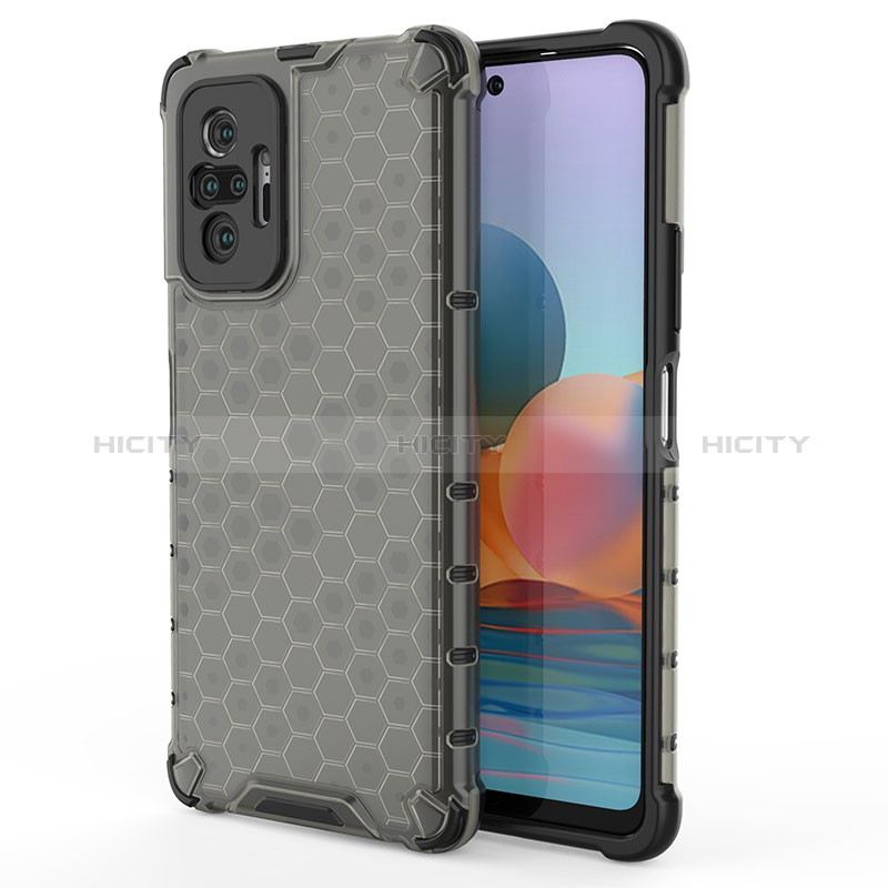 Custodia Silicone Trasparente Laterale 360 Gradi Cover AM1 per Xiaomi Redmi Note 10 Pro 4G Nero