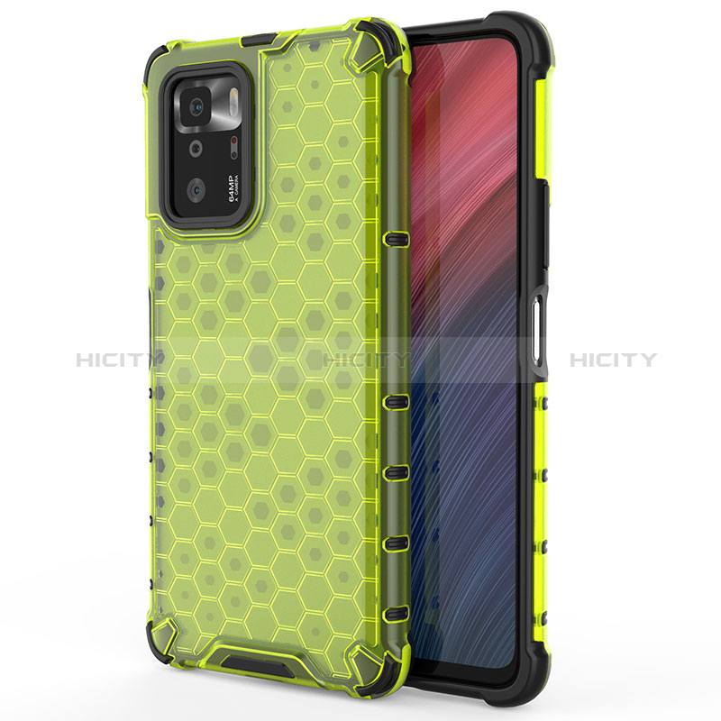 Custodia Silicone Trasparente Laterale 360 Gradi Cover AM1 per Xiaomi Redmi Note 10 Pro 5G Verde