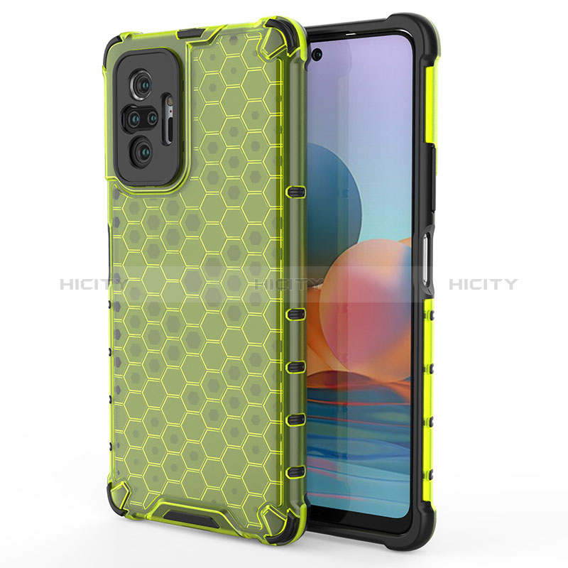 Custodia Silicone Trasparente Laterale 360 Gradi Cover AM1 per Xiaomi Redmi Note 10 Pro Max Verde