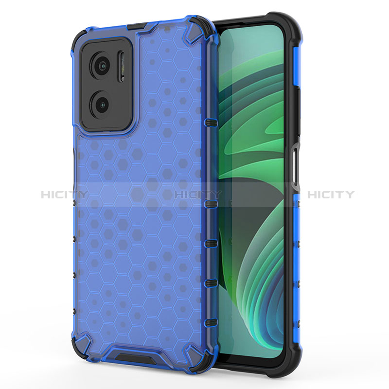 Custodia Silicone Trasparente Laterale 360 Gradi Cover AM1 per Xiaomi Redmi Note 11E 5G Blu