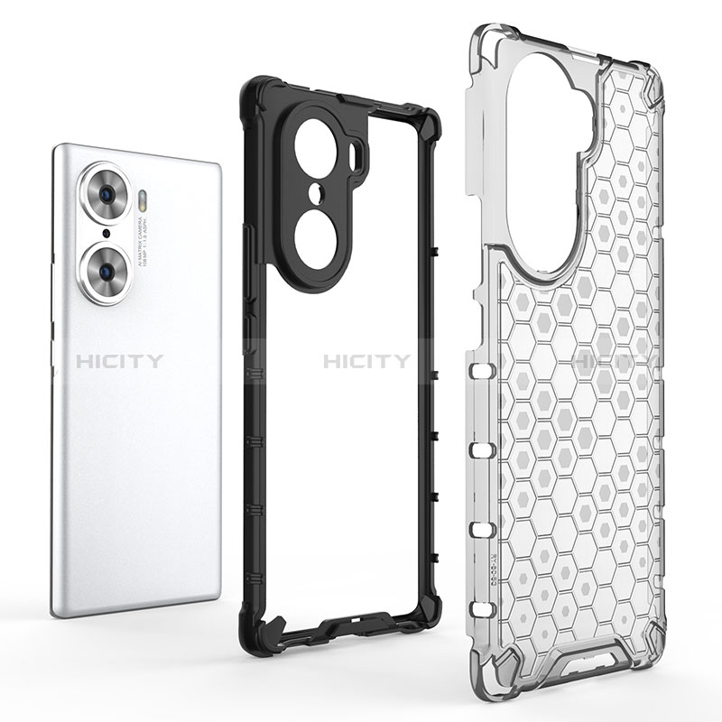 Custodia Silicone Trasparente Laterale 360 Gradi Cover AM2 per Huawei Honor 60 Pro 5G