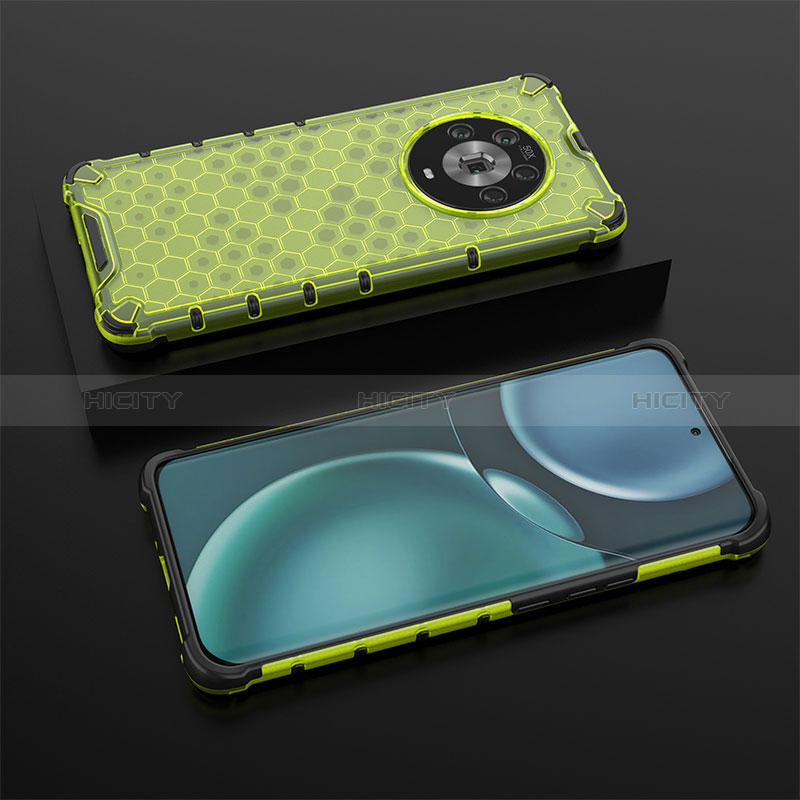 Custodia Silicone Trasparente Laterale 360 Gradi Cover AM2 per Huawei Honor Magic4 5G Verde