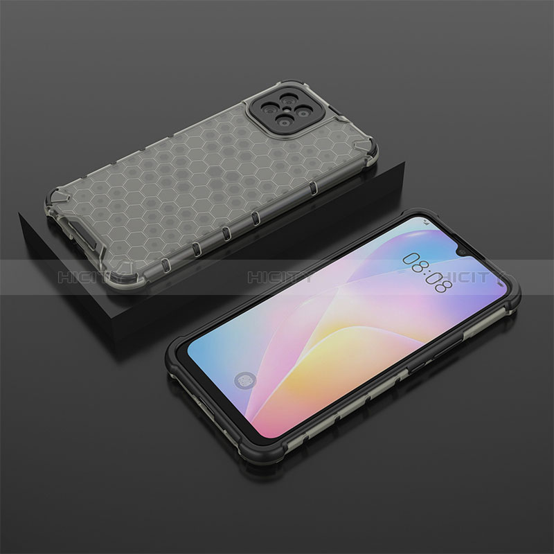 Custodia Silicone Trasparente Laterale 360 Gradi Cover AM2 per Huawei Nova 8 SE 4G Nero