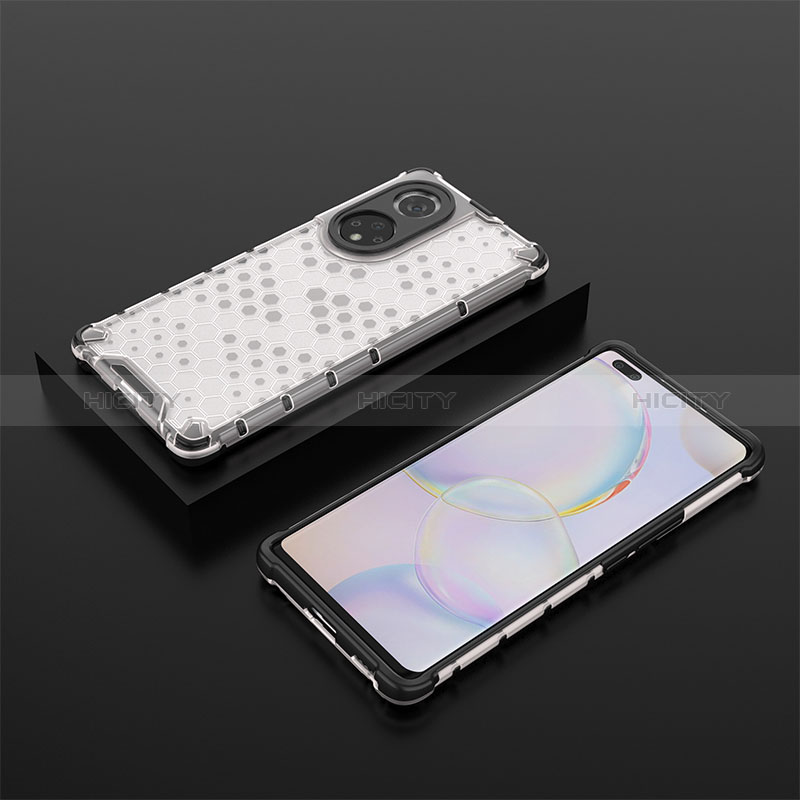 Custodia Silicone Trasparente Laterale 360 Gradi Cover AM2 per Huawei Nova 9 Pro Bianco