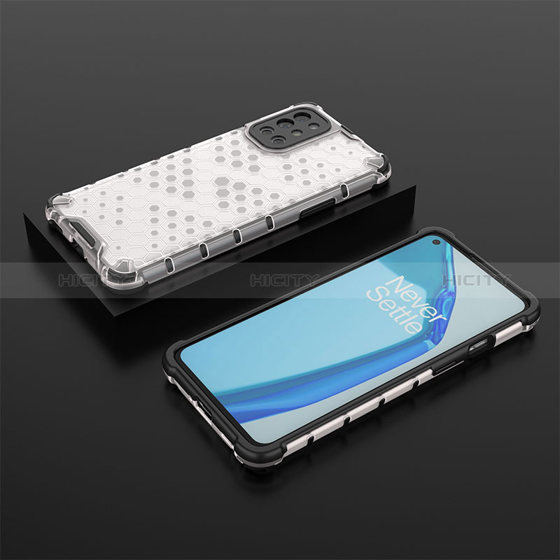 Custodia Silicone Trasparente Laterale 360 Gradi Cover AM2 per OnePlus 9R 5G