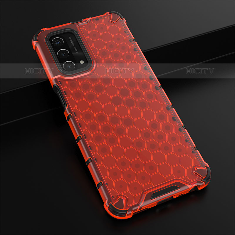 Custodia Silicone Trasparente Laterale 360 Gradi Cover AM2 per OnePlus Nord N200 5G Rosso