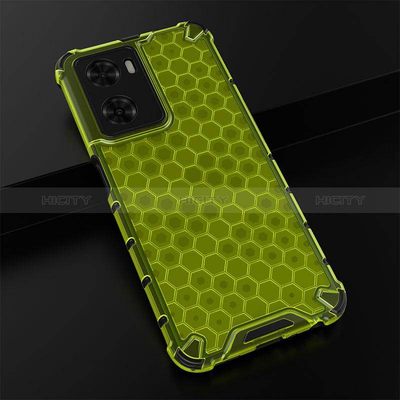 Custodia Silicone Trasparente Laterale 360 Gradi Cover AM2 per Oppo A57s Verde