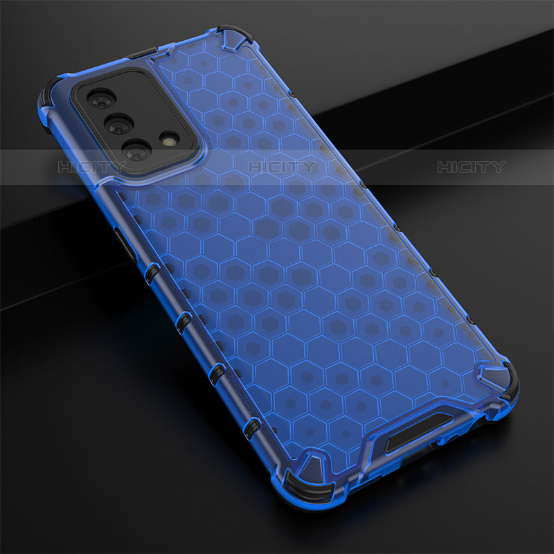 Custodia Silicone Trasparente Laterale 360 Gradi Cover AM2 per Oppo A74 4G Blu