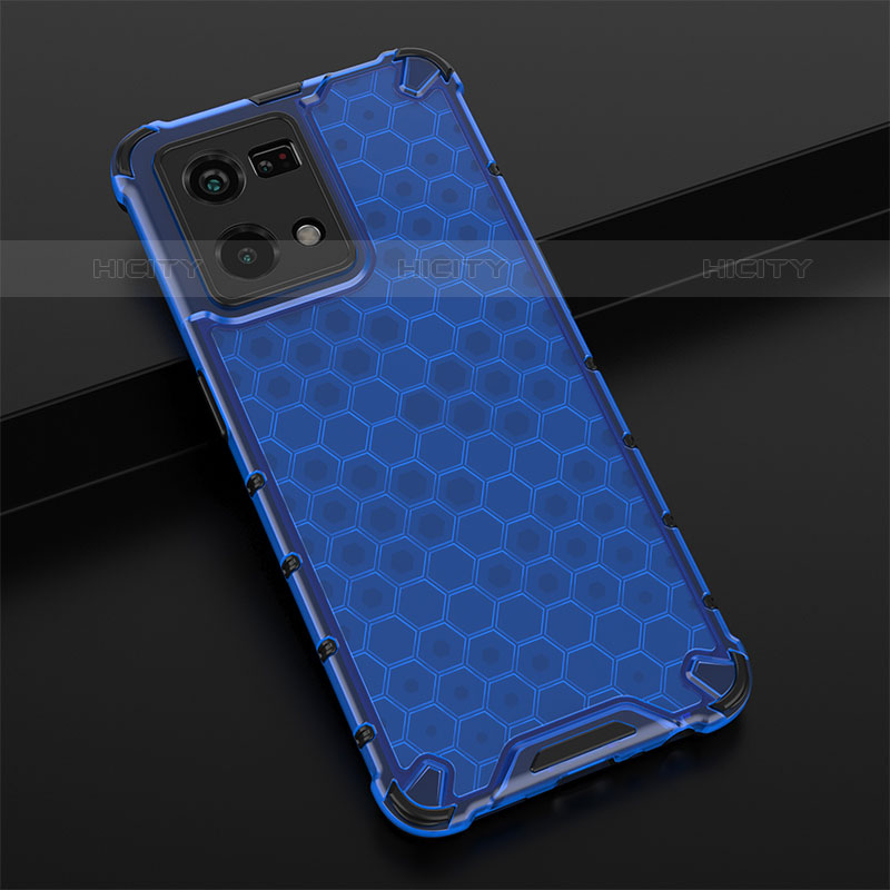 Custodia Silicone Trasparente Laterale 360 Gradi Cover AM2 per Oppo F21s Pro 4G Blu