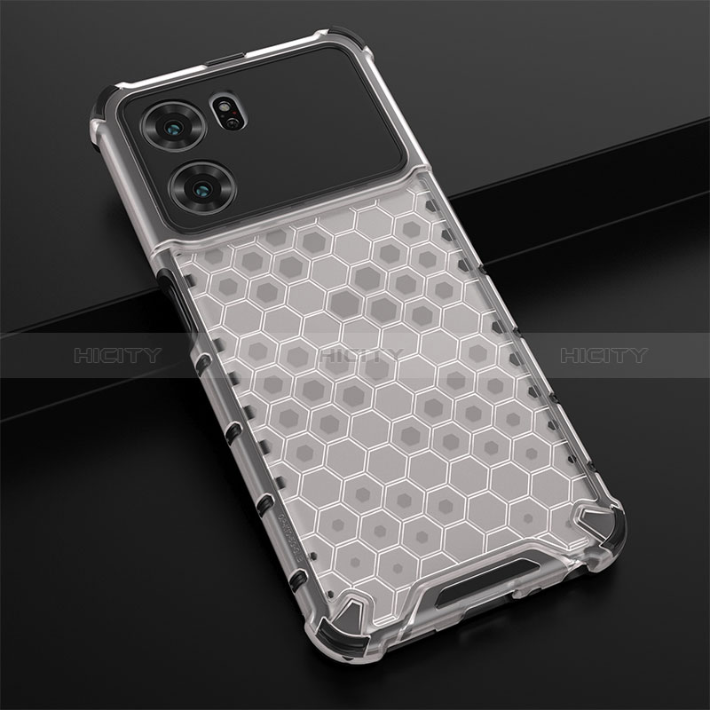 Custodia Silicone Trasparente Laterale 360 Gradi Cover AM2 per Oppo K10 5G Bianco