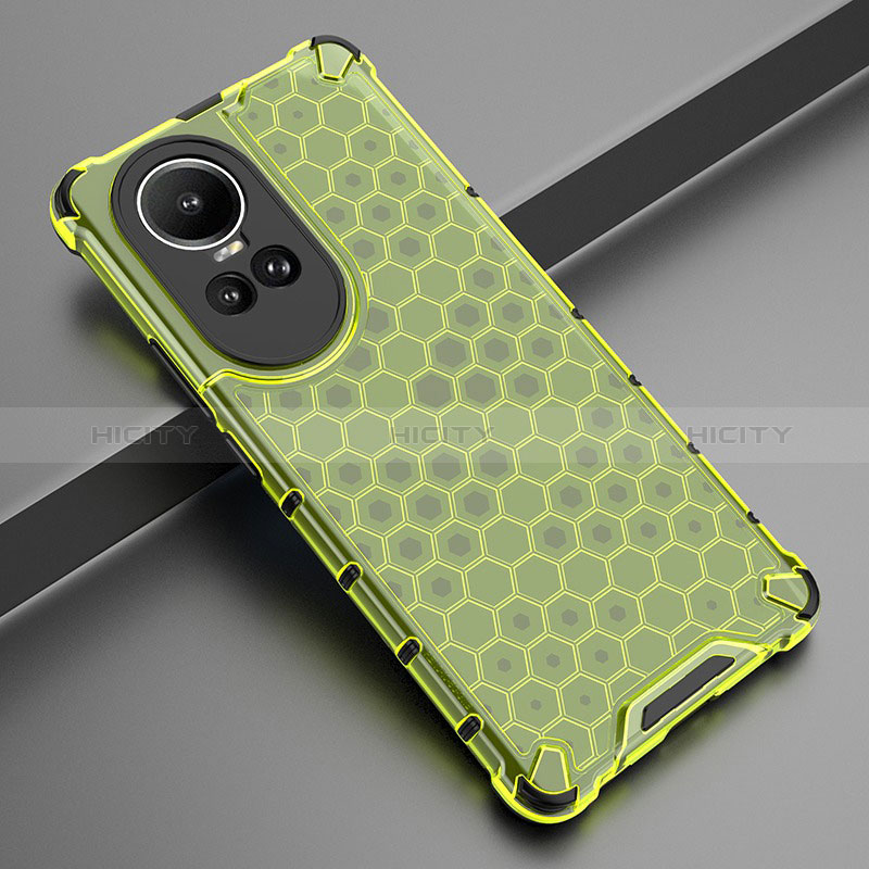 Custodia Silicone Trasparente Laterale 360 Gradi Cover AM2 per Oppo Reno10 5G Verde