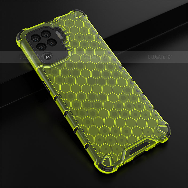 Custodia Silicone Trasparente Laterale 360 Gradi Cover AM2 per Oppo Reno5 F Verde