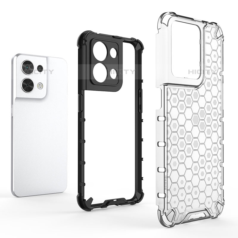 Custodia Silicone Trasparente Laterale 360 Gradi Cover AM2 per Oppo Reno8 5G