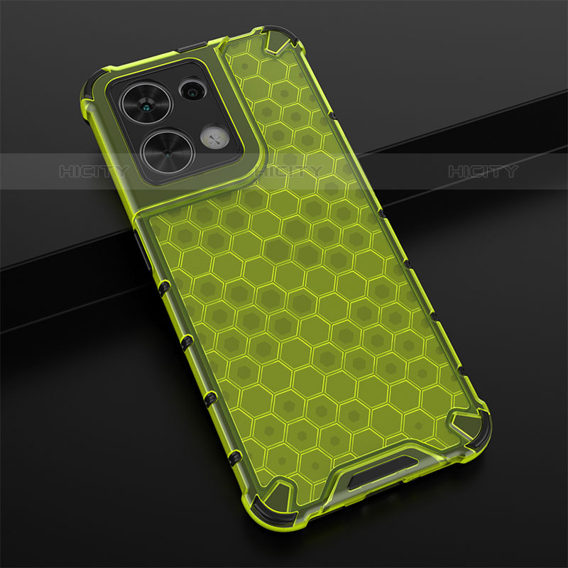 Custodia Silicone Trasparente Laterale 360 Gradi Cover AM2 per Oppo Reno8 5G Verde