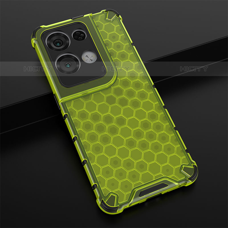 Custodia Silicone Trasparente Laterale 360 Gradi Cover AM2 per Oppo Reno8 Pro 5G Verde