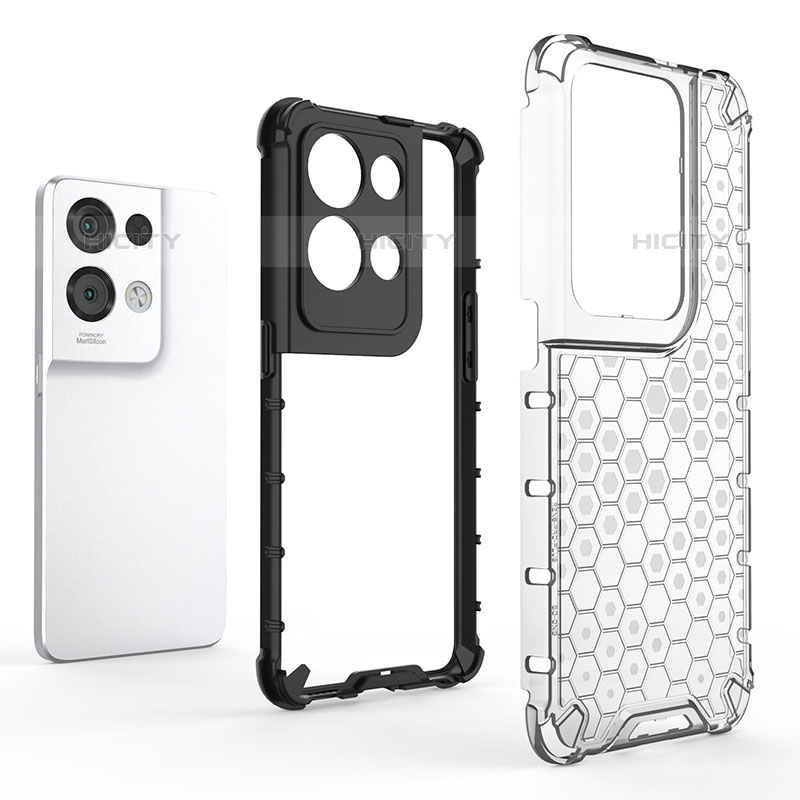 Custodia Silicone Trasparente Laterale 360 Gradi Cover AM2 per Oppo Reno8 Pro+ Plus 5G