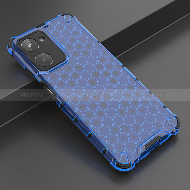 Custodia Silicone Trasparente Laterale 360 Gradi Cover AM2 per Realme 10 4G Blu