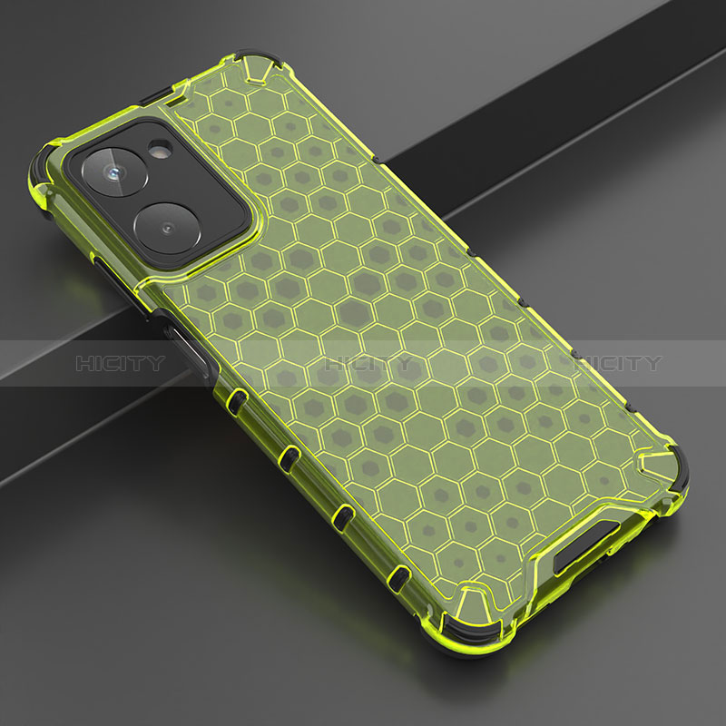 Custodia Silicone Trasparente Laterale 360 Gradi Cover AM2 per Realme 10 4G Verde