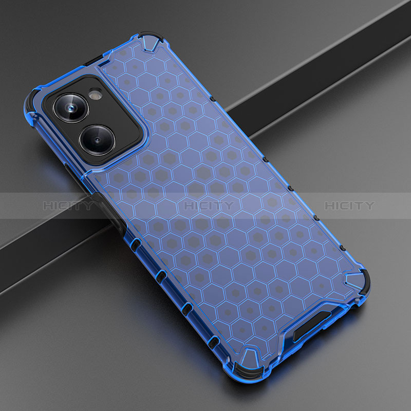 Custodia Silicone Trasparente Laterale 360 Gradi Cover AM2 per Realme 10 Pro 5G Blu