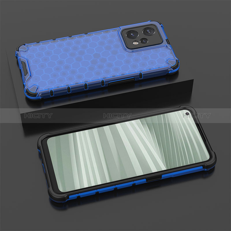 Custodia Silicone Trasparente Laterale 360 Gradi Cover AM2 per Realme 9 4G Blu