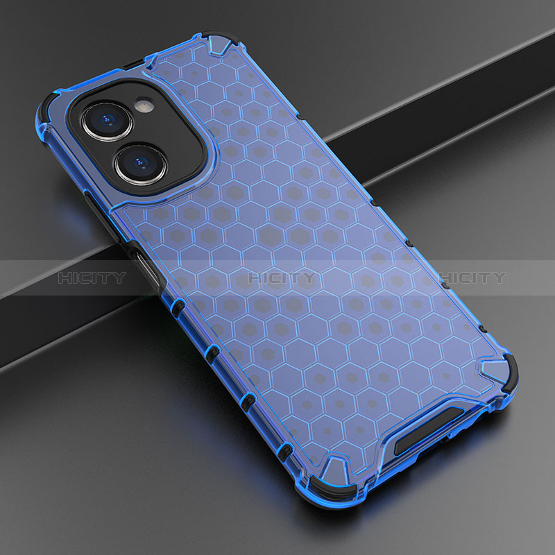 Custodia Silicone Trasparente Laterale 360 Gradi Cover AM2 per Realme C33 (2023) Blu