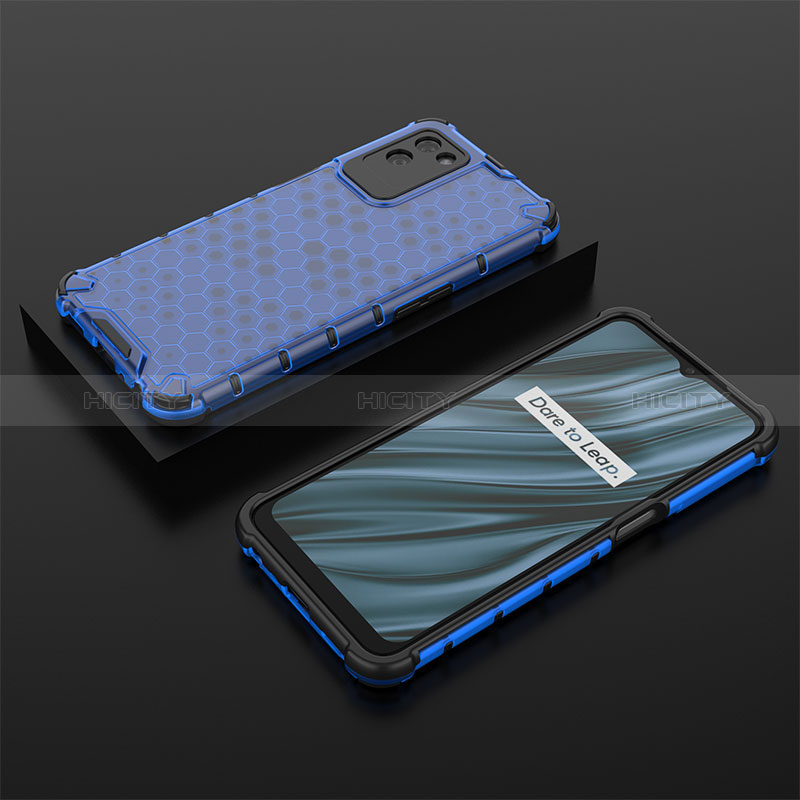 Custodia Silicone Trasparente Laterale 360 Gradi Cover AM2 per Realme V11 5G Blu