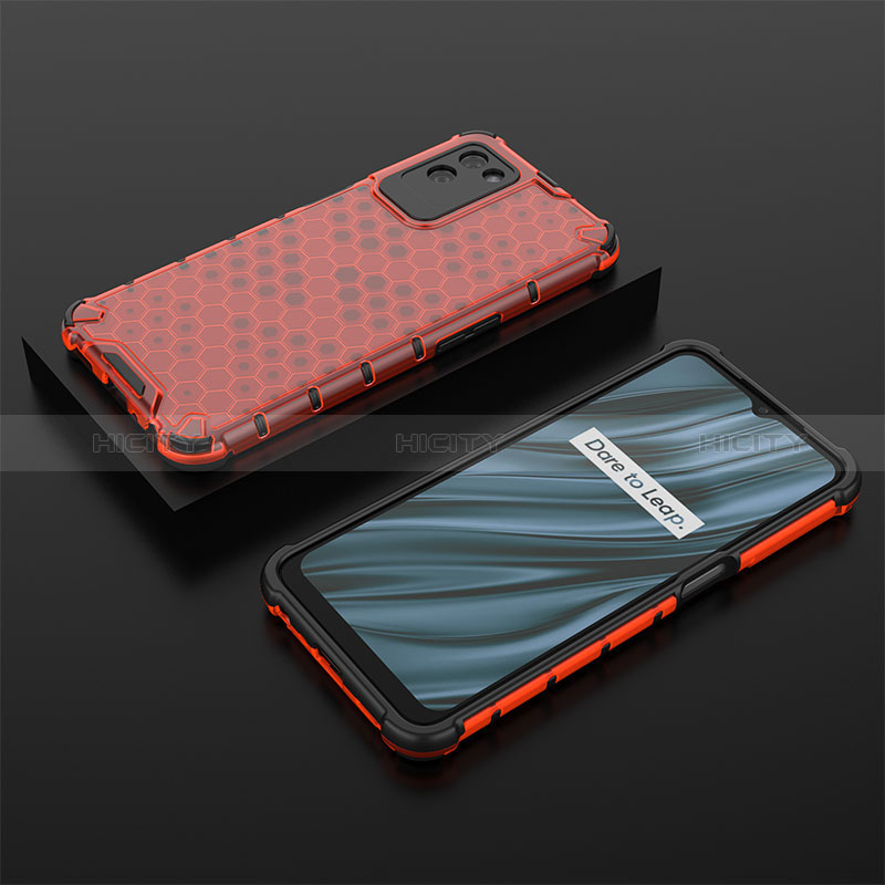 Custodia Silicone Trasparente Laterale 360 Gradi Cover AM2 per Realme V11 5G Rosso