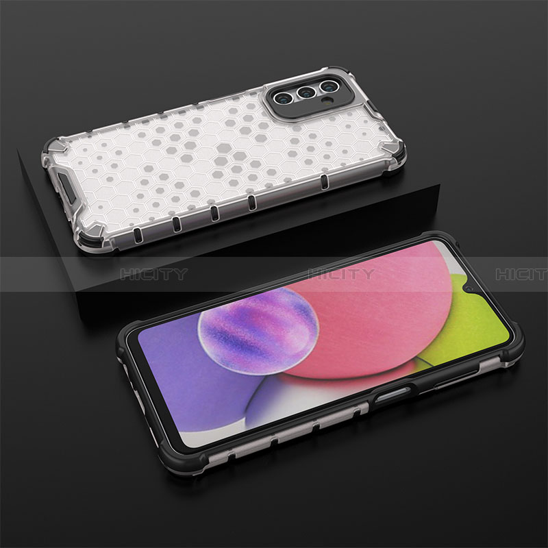 Custodia Silicone Trasparente Laterale 360 Gradi Cover AM2 per Samsung Galaxy A13 5G Bianco