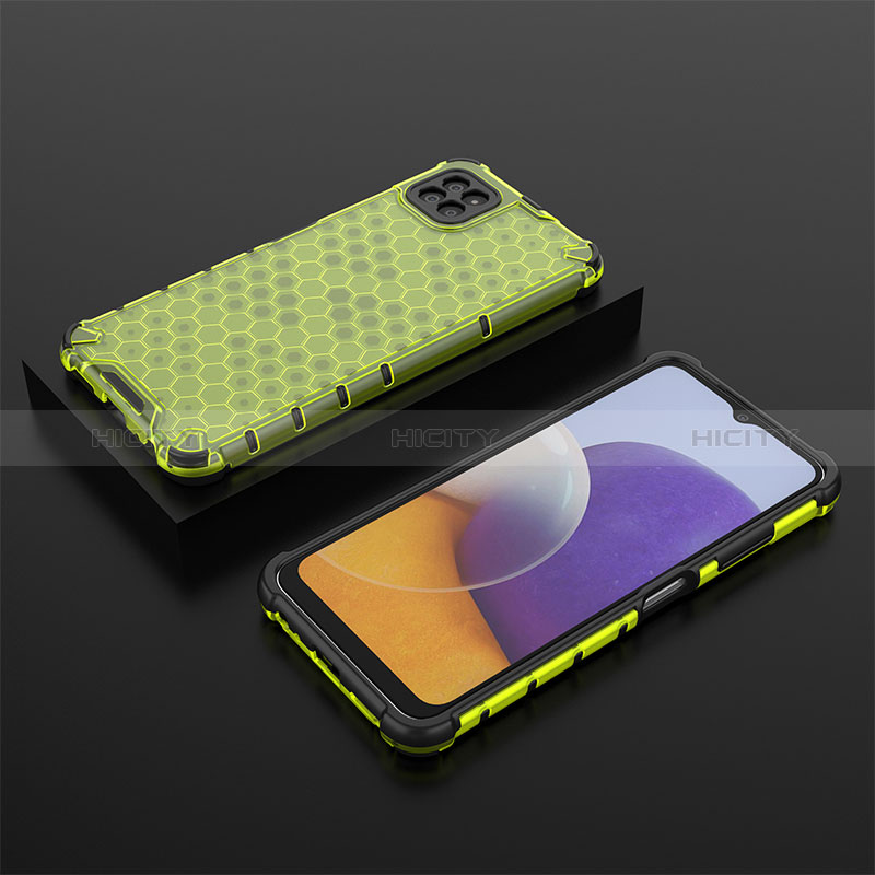 Custodia Silicone Trasparente Laterale 360 Gradi Cover AM2 per Samsung Galaxy A22s 5G Verde