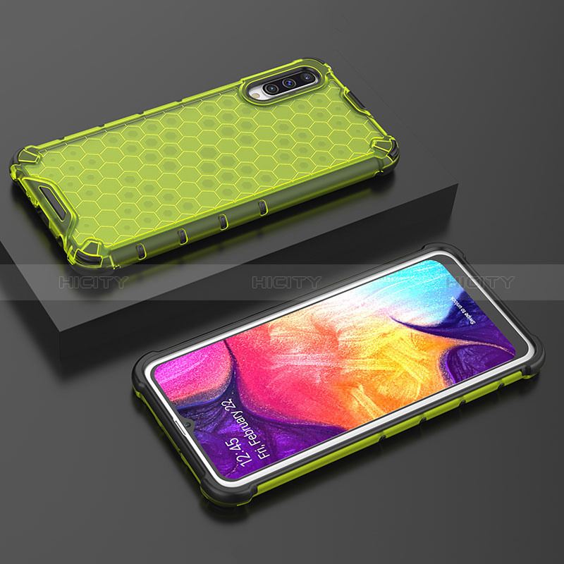 Custodia Silicone Trasparente Laterale 360 Gradi Cover AM2 per Samsung Galaxy A30S Verde