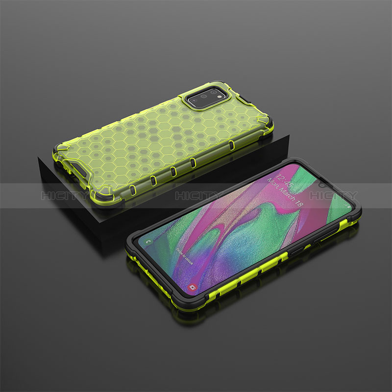 Custodia Silicone Trasparente Laterale 360 Gradi Cover AM2 per Samsung Galaxy A41 Verde