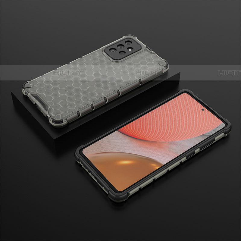 Custodia Silicone Trasparente Laterale 360 Gradi Cover AM2 per Samsung Galaxy A72 4G Nero